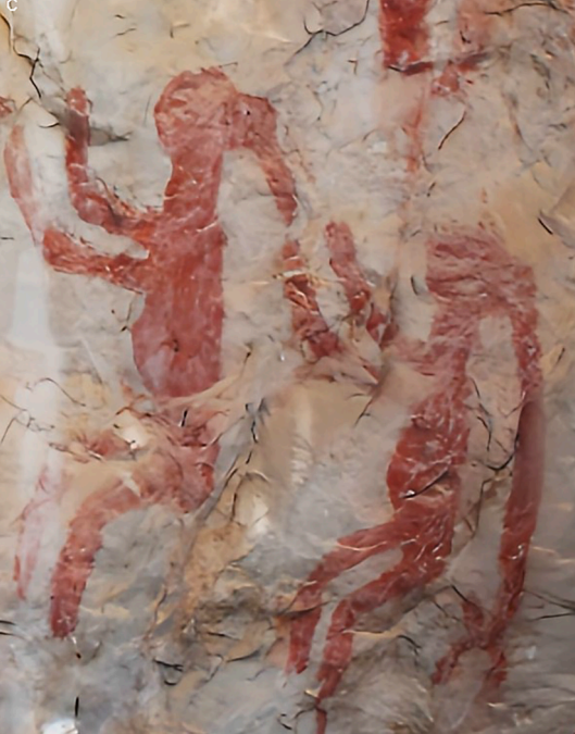 Zuojiang Huashan Rock Art showing pregnant women Zuojiang Huashan Rock Art showing pregnant women